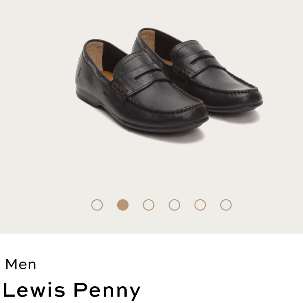 Frye Men’s Lewis Penny Loafers in Black Leather